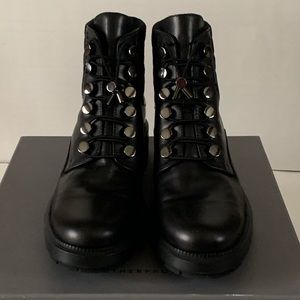 aquatalia linda leather combat boot